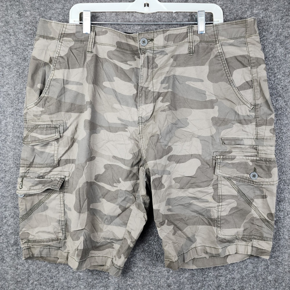Iron Cargo Shorts Mens 40 Canteen Camo Green Brown Utility Multi Pocket I470830S
